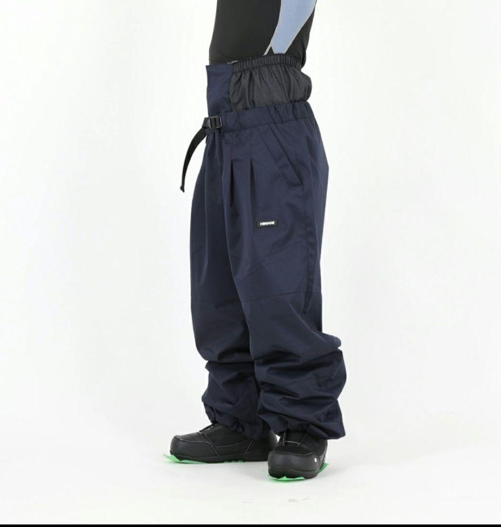 ハイマスマニア　オーバーサイズダブルタックパンツ　ダークネイビー XS