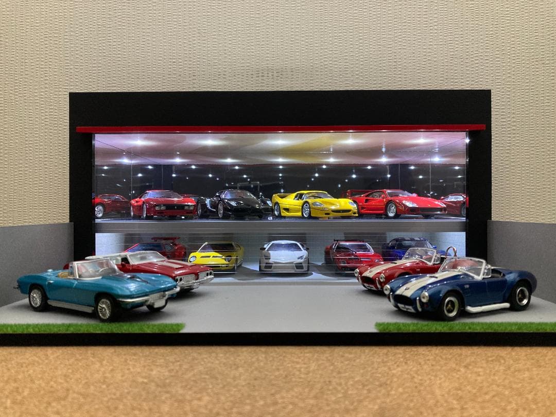 ミニカー用ジオラマ：1/43カーディーラーⅢ／ROUTE66仕様