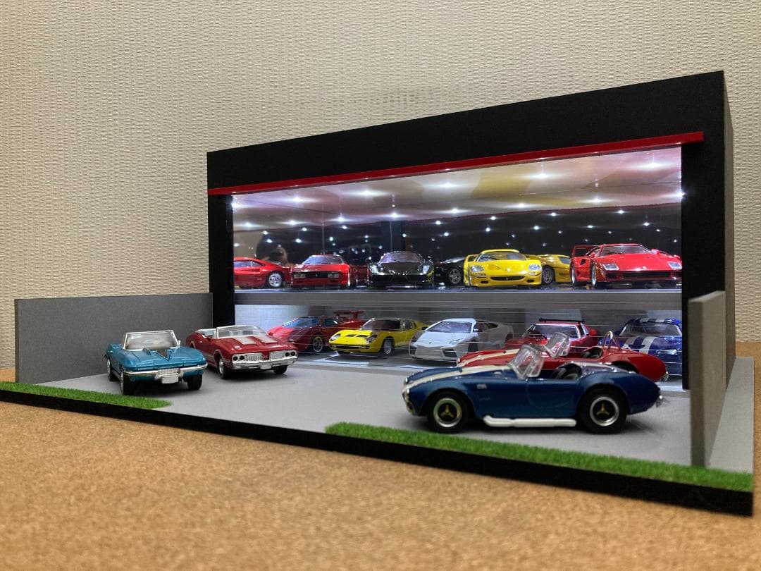 ミニカー用ジオラマ：1/43カーディーラーⅢ／ROUTE66仕様