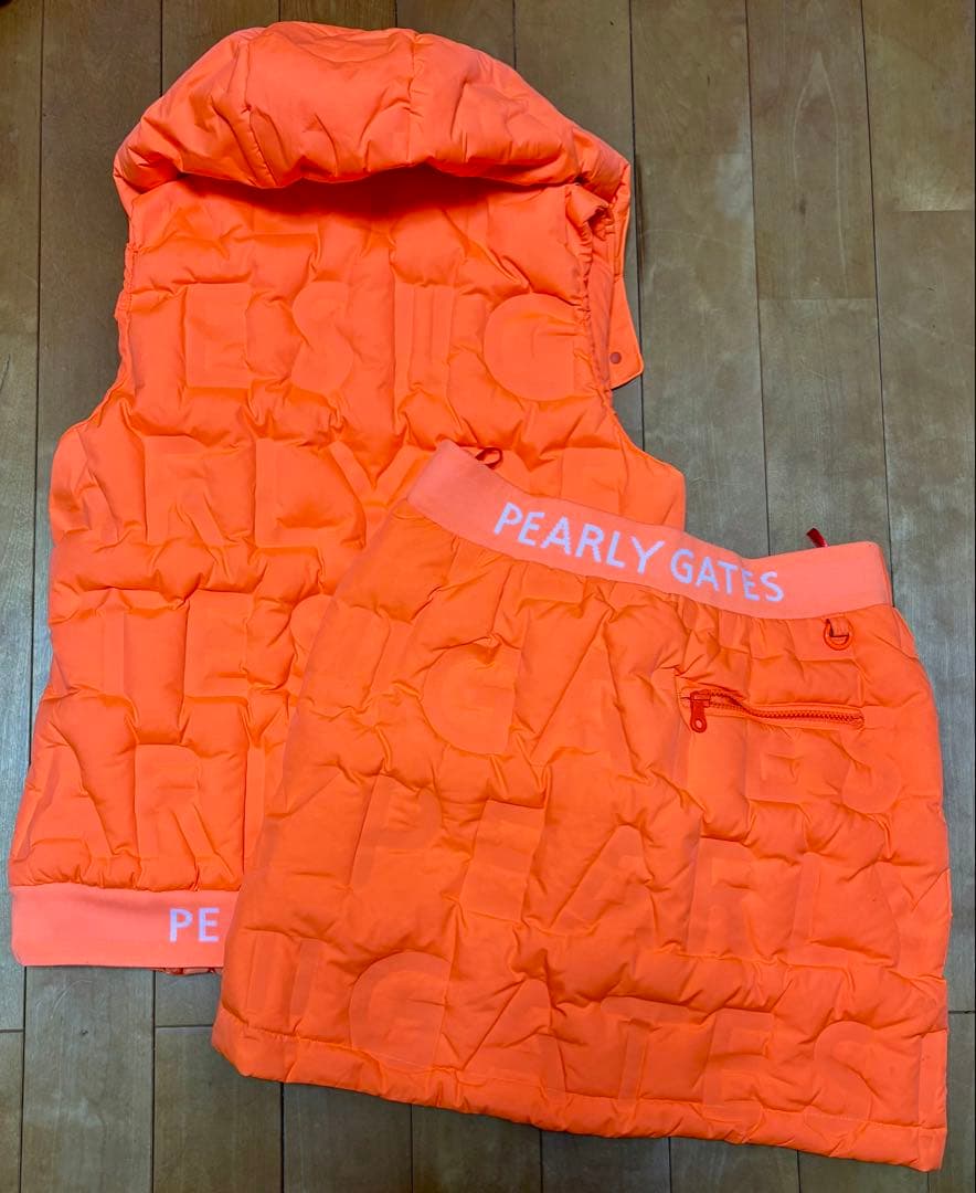 パーリーゲイツ セットアップ ダウンベスト ダウンスカート