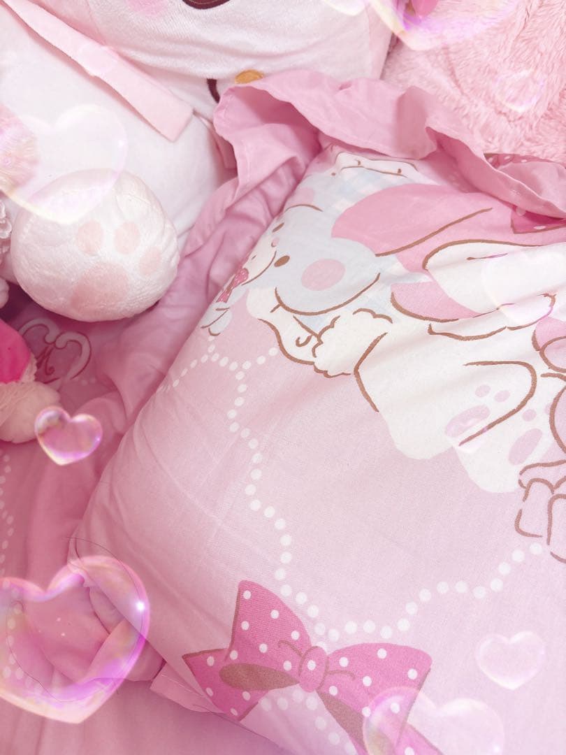 マイメロディ マイメロ ベッドシーツ ベッドカバー レア ピンク 3点セット