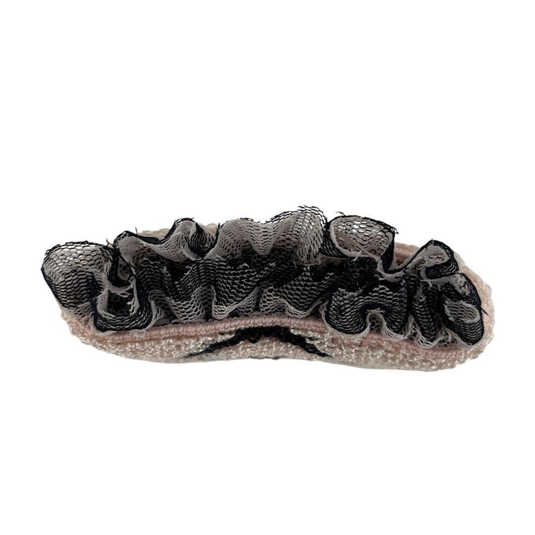 美品　CHANEL シャネル　リストバンド　ココマーク　パイル　レース　フリル