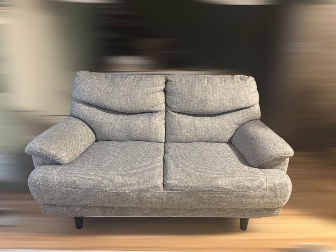 ニトリ　グレー 2人掛けソファ 取り外し可能カバー