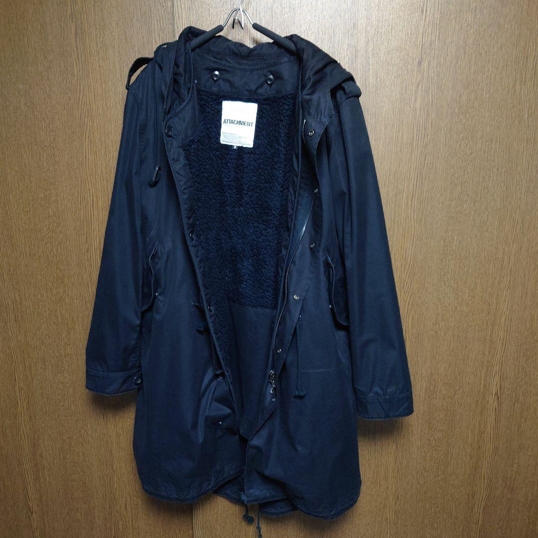 アタッチメント ライナー付きモッズコート黒