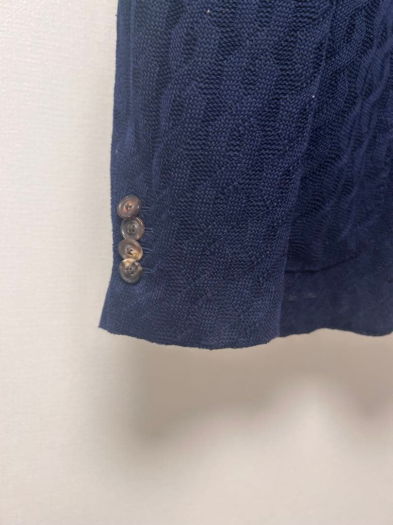 ラルディーニ　LIKNIT ネイビー テーラードジャケット