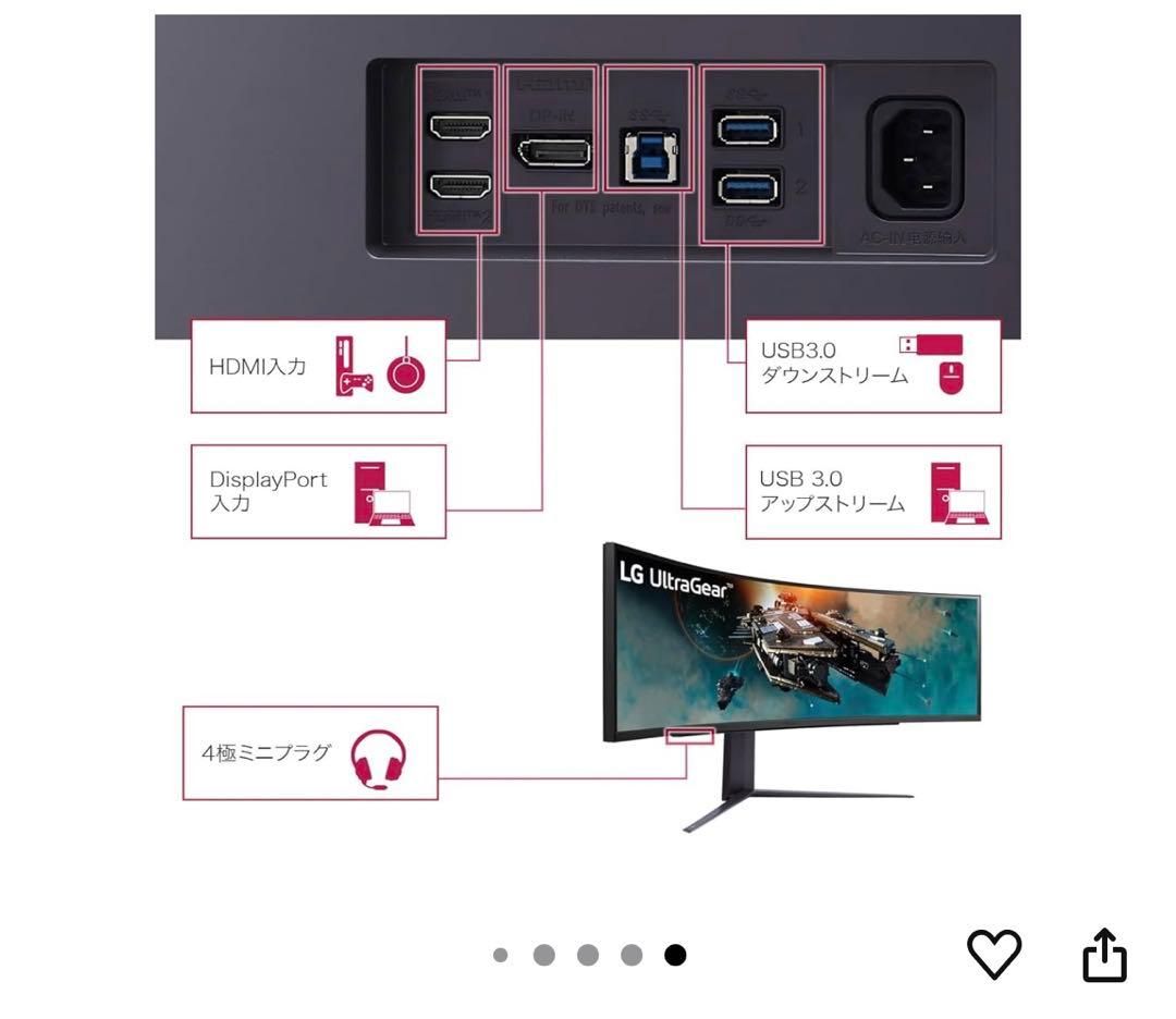 LG ゲーミングモニタ UltraGear 48.8インチDQHD【送料込】