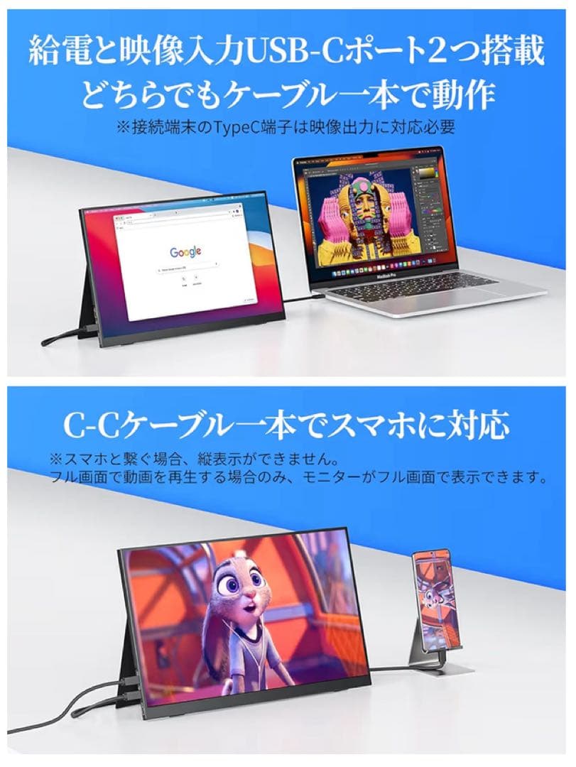 モバイルモニター cocopar15.6インチ スイッチ用モニター