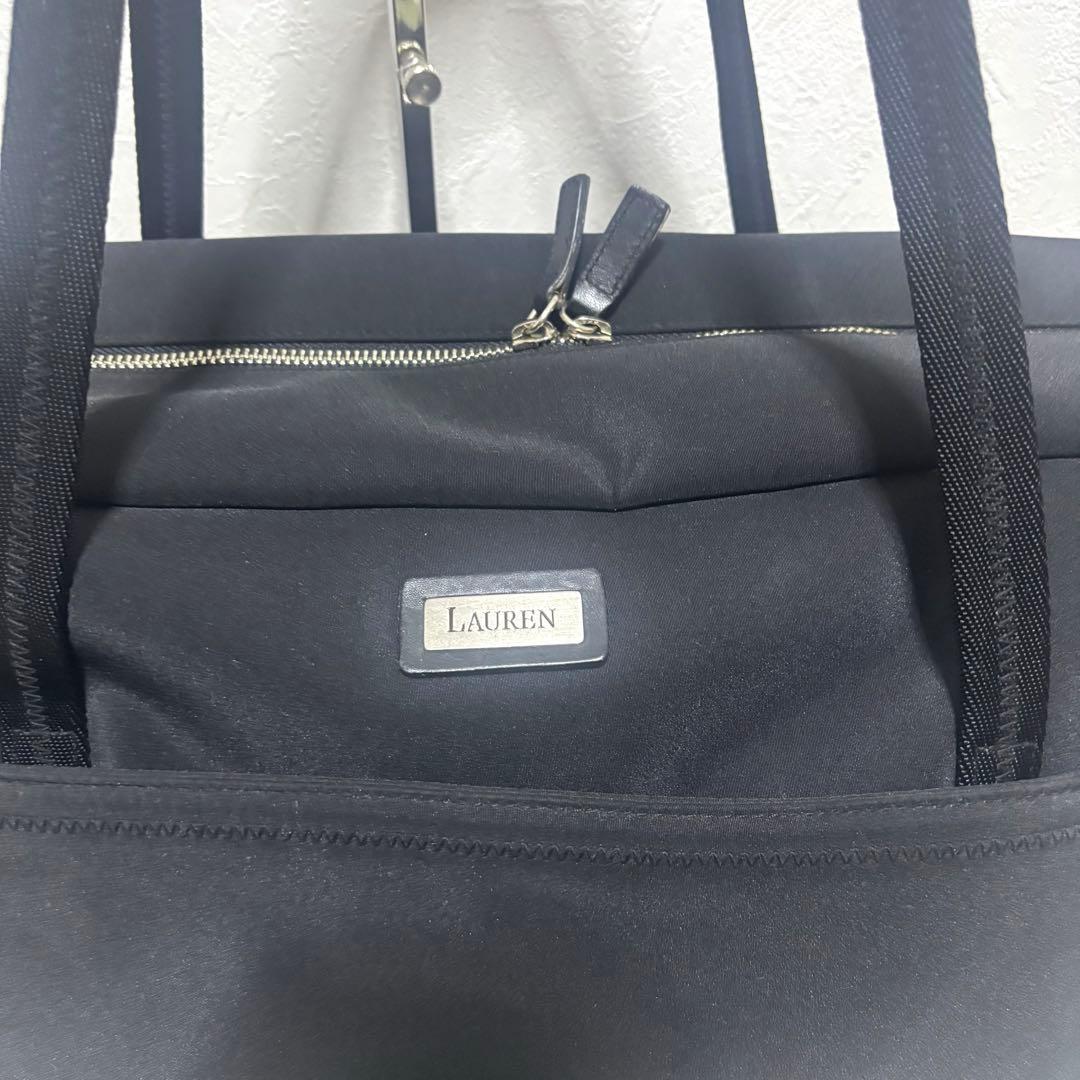 【希少】ローレンラルフローレン ボストンバッグ ブラック 肩掛け 大容量