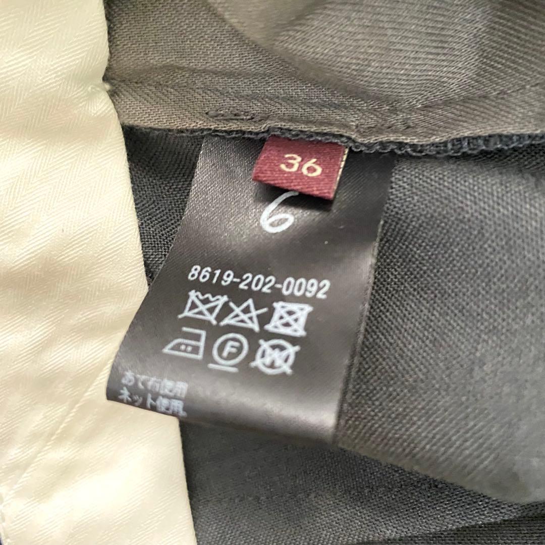 6 ROKU トロピカル クロス ハーフパンツ ショーツ グレー 36 美品