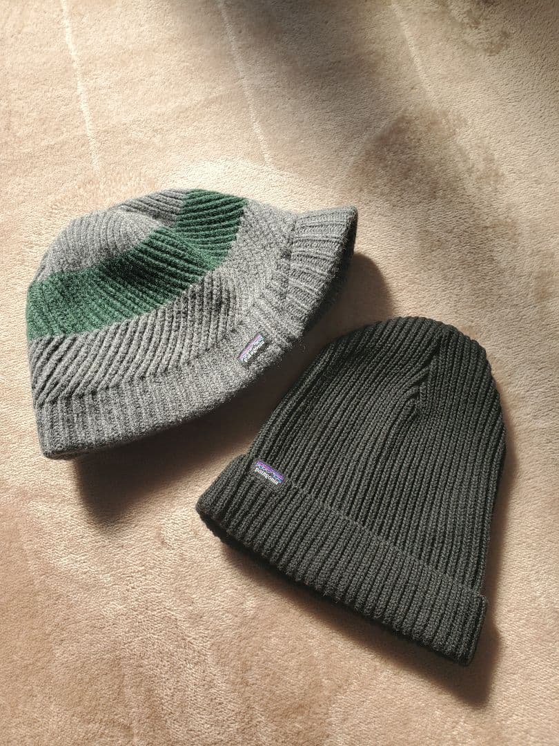patagonia ラブルビーニー　つば付き ニット帽　ビーニー ２点セット