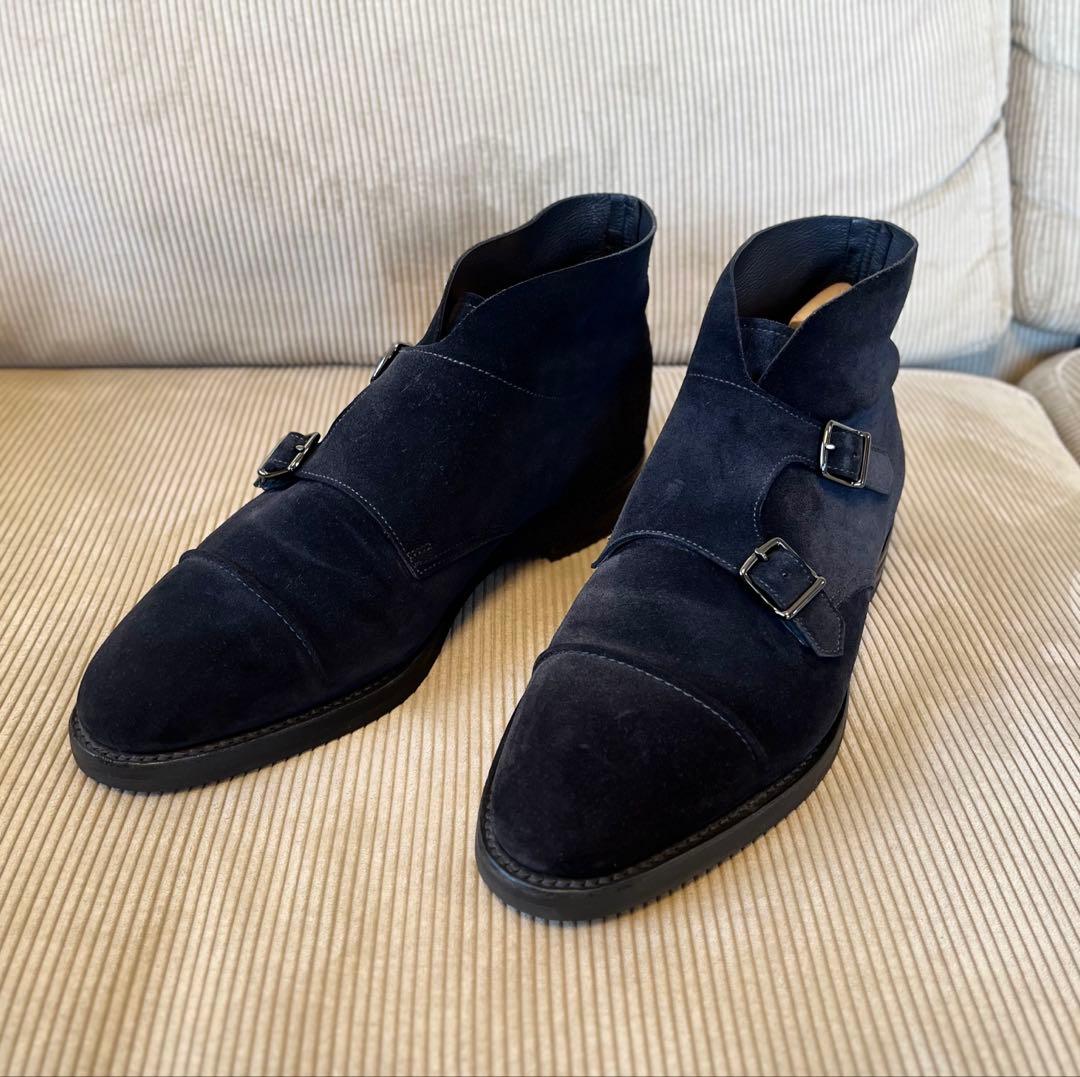 ジョンロブ William II Boots 7EE ブラックスエード MTO品