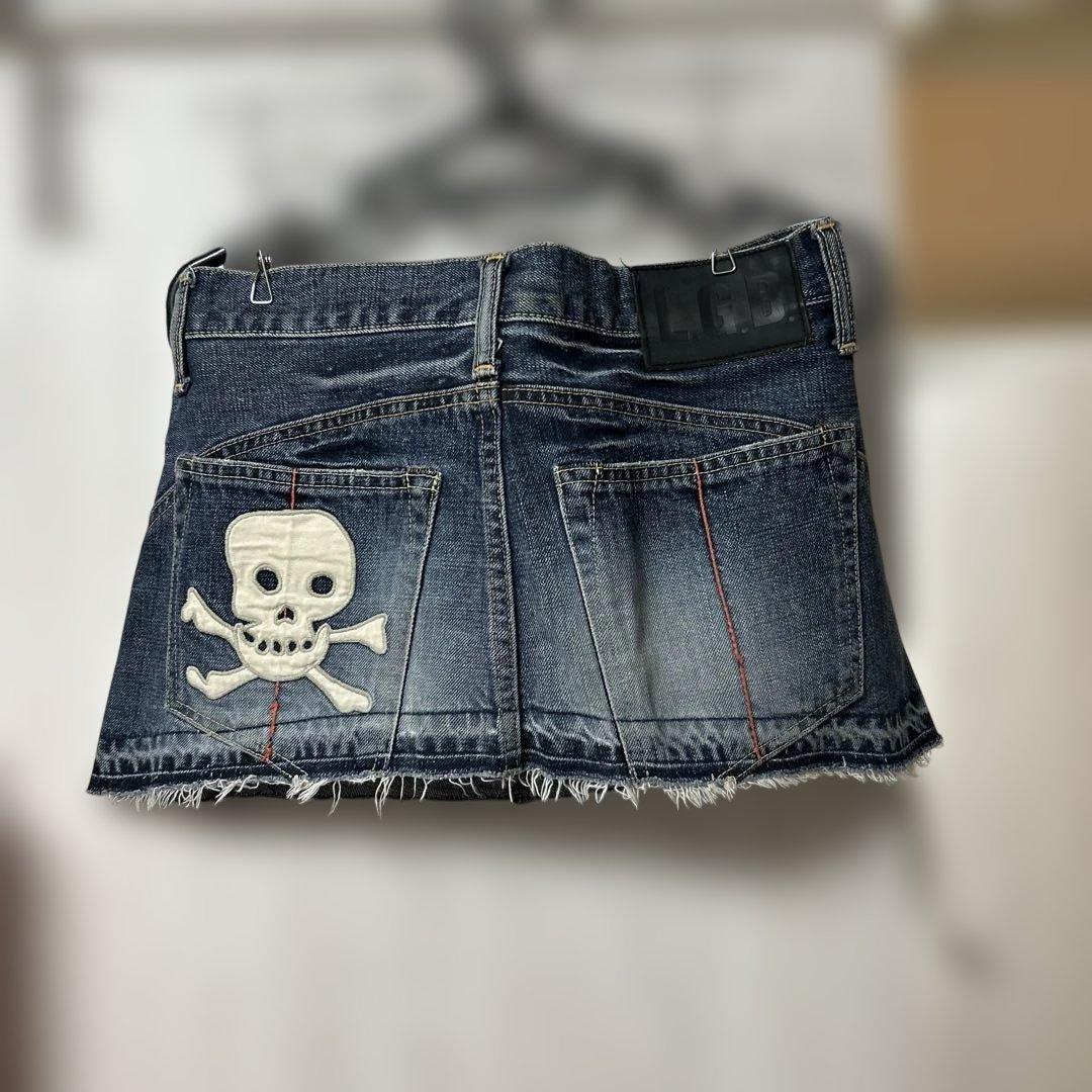 LGBルグランブルスカルパッチマイクロデニムミニスカートifsixwasnine