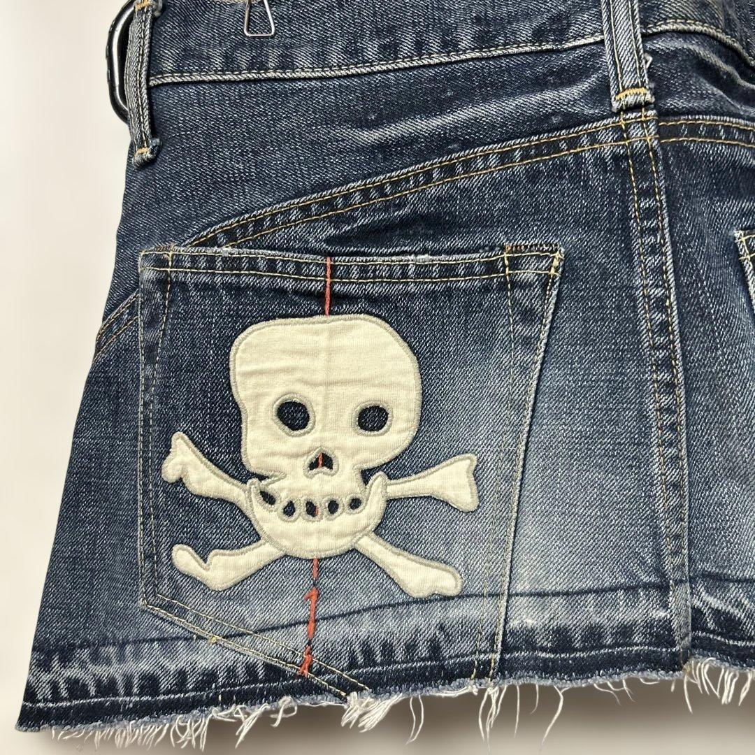 LGBルグランブルスカルパッチマイクロデニムミニスカートifsixwasnine