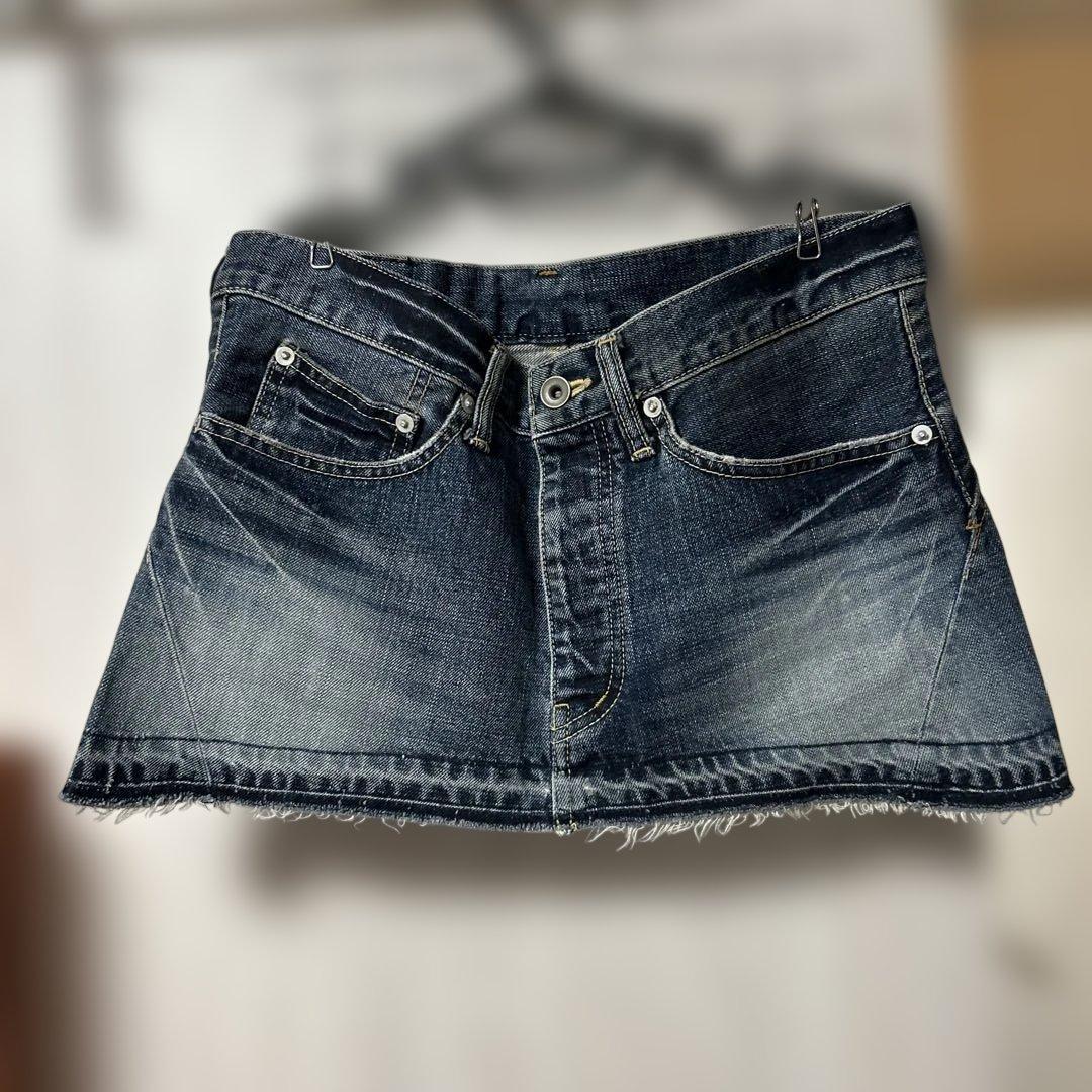 LGBルグランブルスカルパッチマイクロデニムミニスカートifsixwasnine