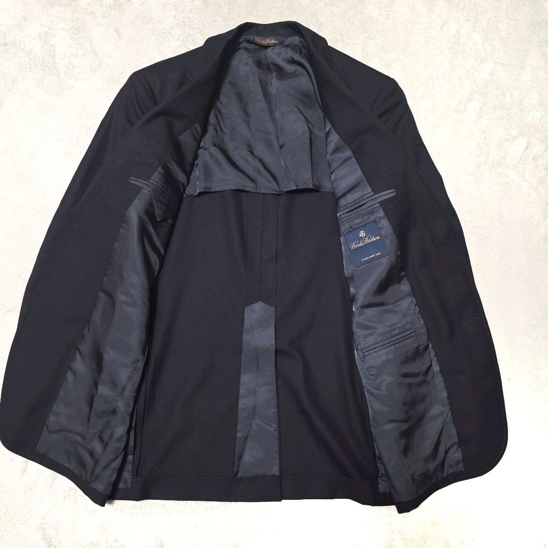 ブルックスブラザーズ 金ボタン 紺ブレ 段返りダークネイビー ロゴボタン 3B