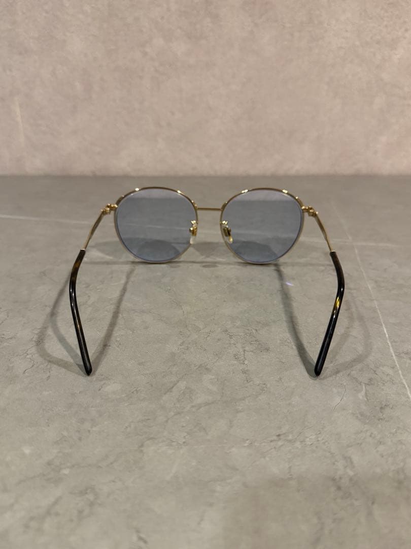 GUCCI ラウンド型サングラス グラデーションブルー フレーム グッチケース付