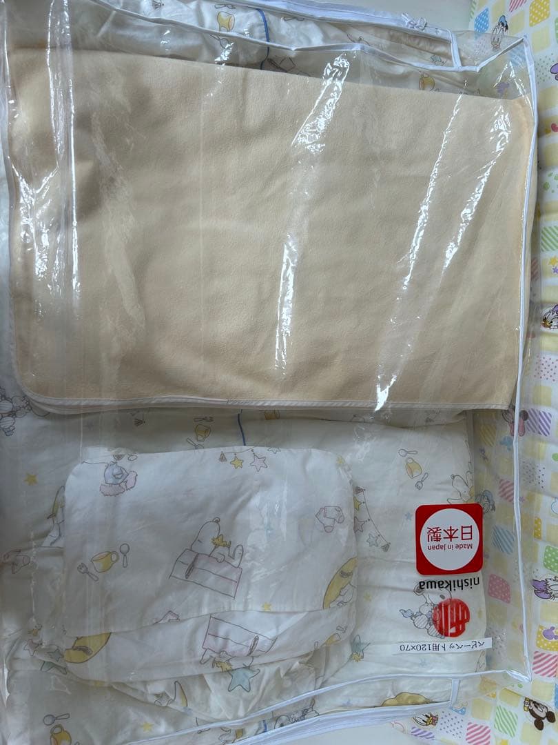 石崎家具　スリーピー　エリーゼ　ホワイト⭐️ベッドガード布団、バウンサー、沐浴槽付