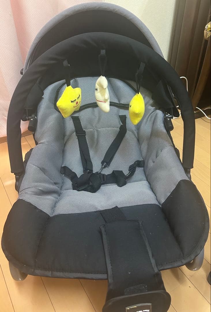 石崎家具　スリーピー　エリーゼ　ホワイト⭐️ベッドガード布団、バウンサー、沐浴槽付