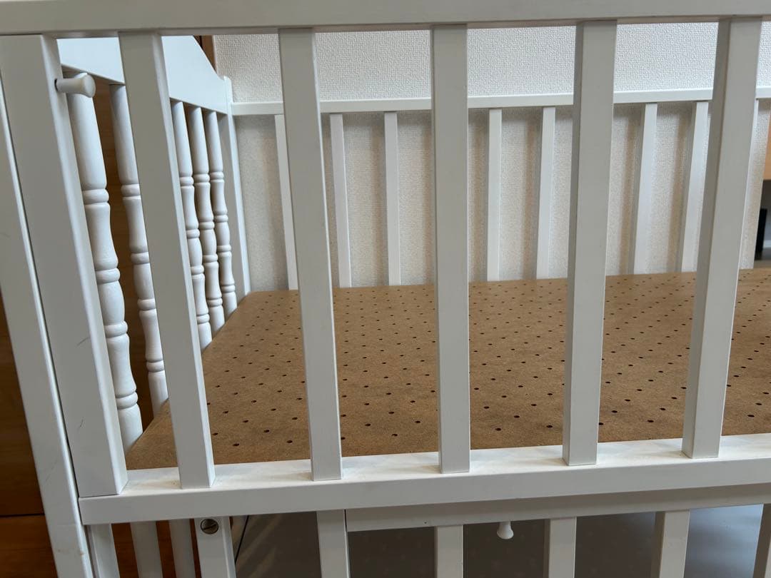 石崎家具　スリーピー　エリーゼ　ホワイト⭐️ベッドガード布団、バウンサー、沐浴槽付