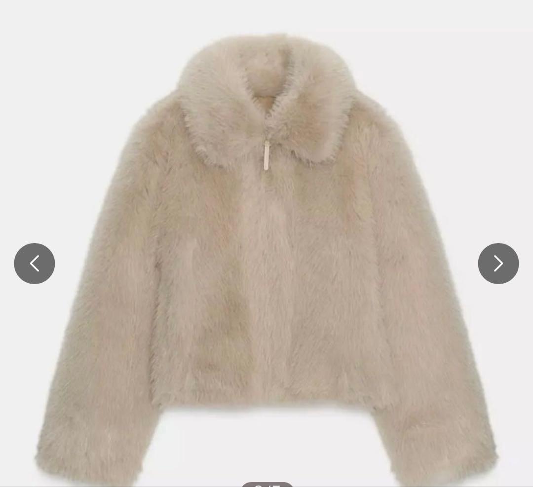 ZARA ダブルフェイスフェイクファージャケット Sサイズ