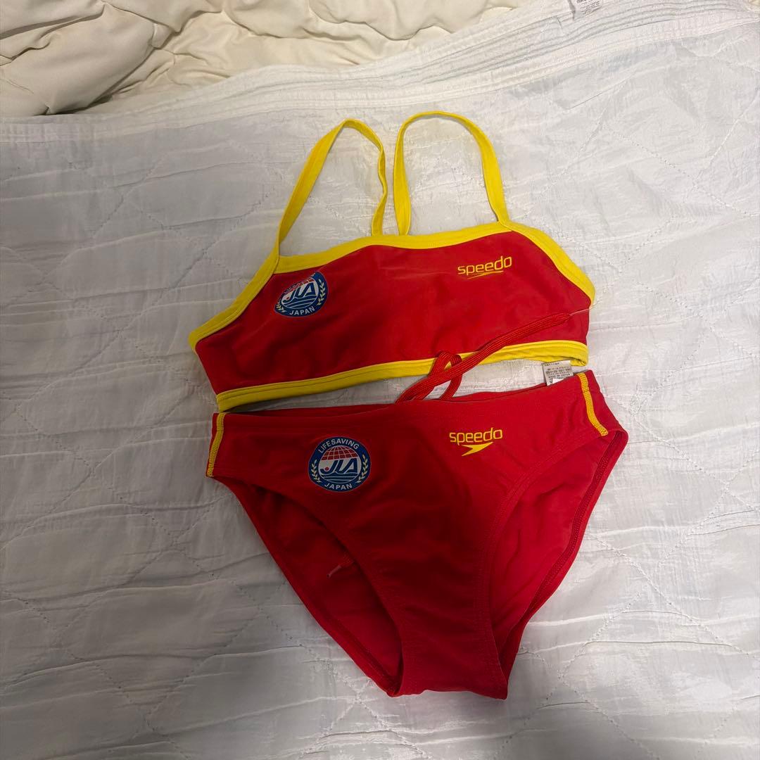 Speedo セパレート水着 赤/黄色