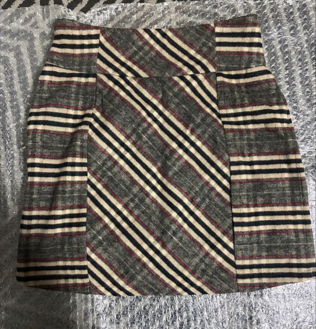 【andmary】 Monica check mini skirt Sサイズ