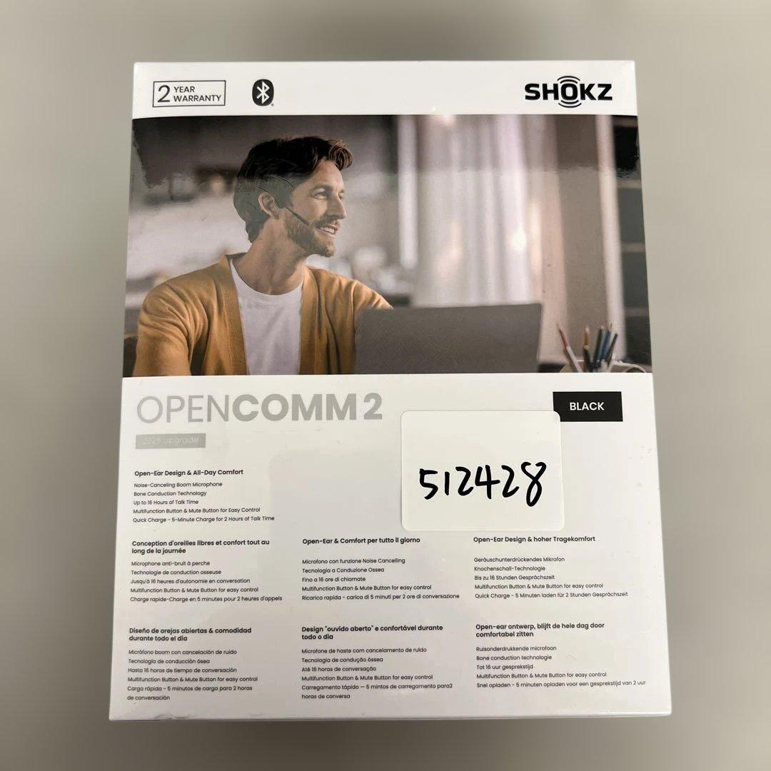 イヤホン 512428 Shokz OpenComm2 2025 Upgrade