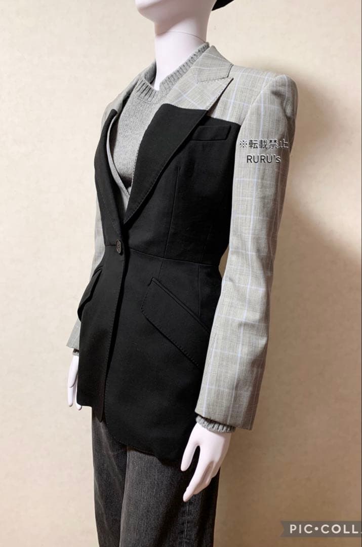 定価50万円新品アレキサンダーマックイーン ミックスレイヤード ジャケット