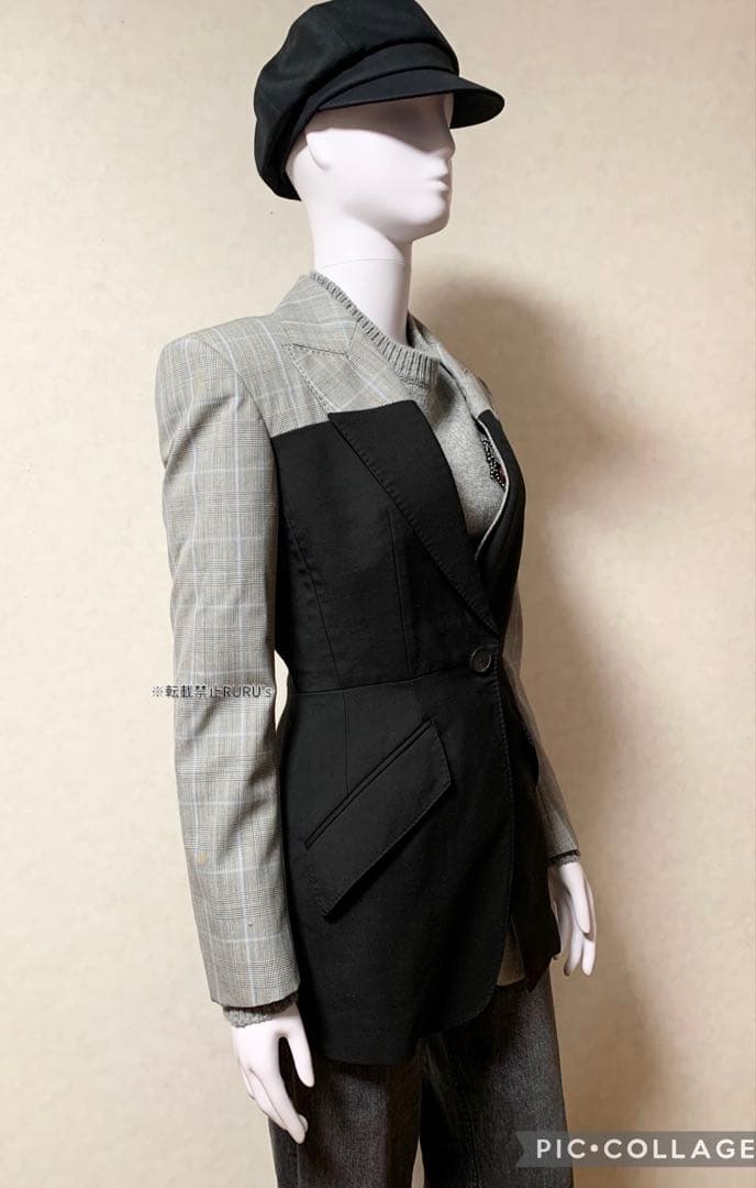 定価50万円新品アレキサンダーマックイーン ミックスレイヤード ジャケット