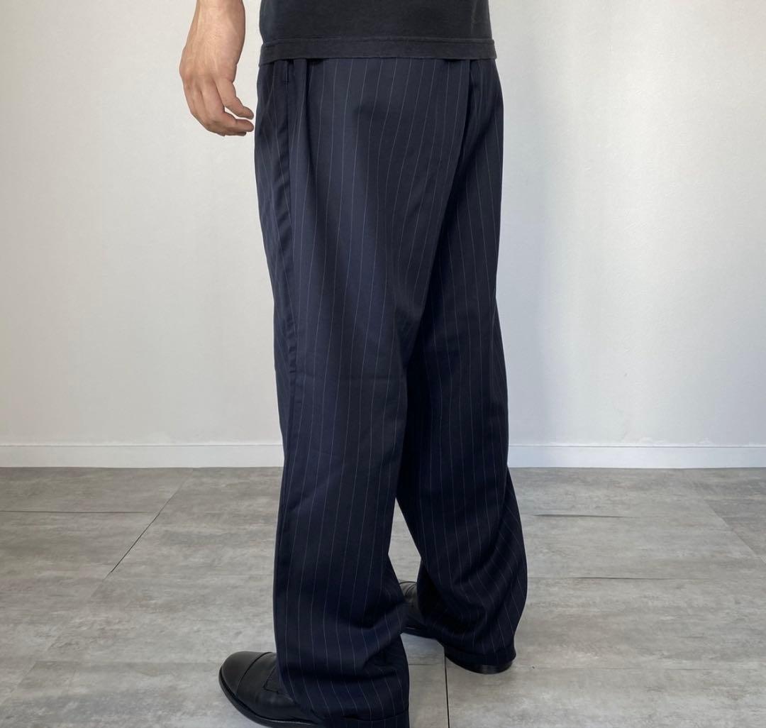 Ralph Lauren ラルフローレン　ワイドスラックス　ストライプスラックス