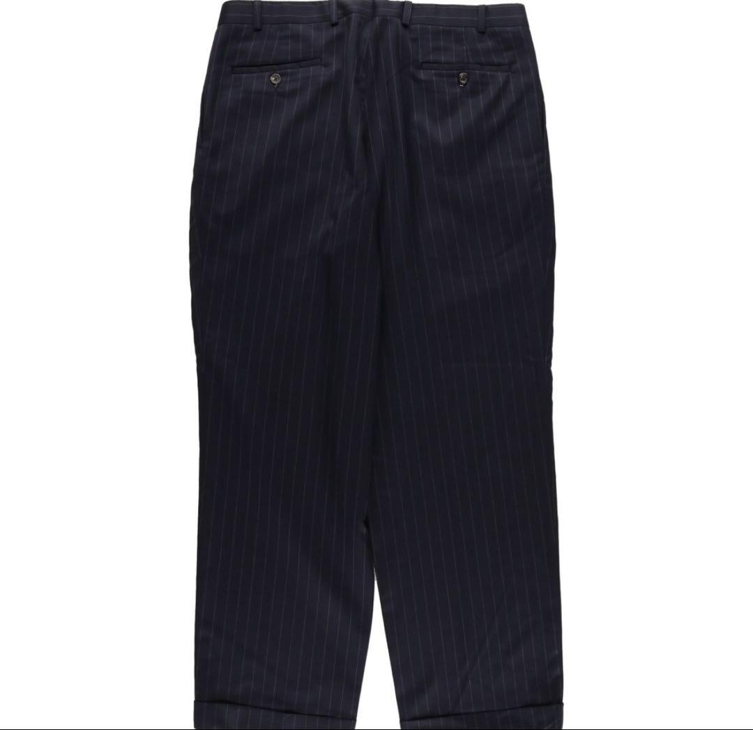 Ralph Lauren ラルフローレン　ワイドスラックス　ストライプスラックス