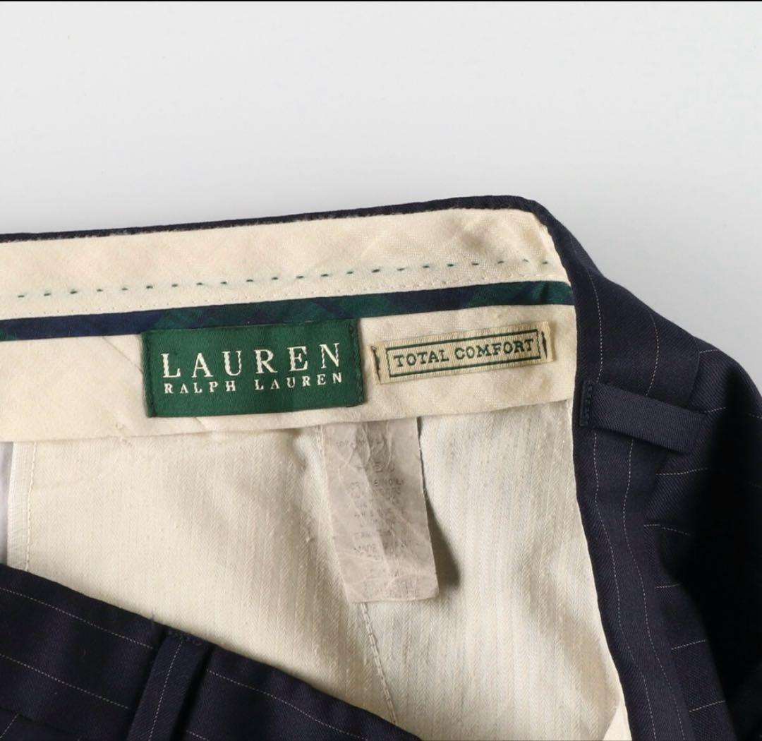 Ralph Lauren ラルフローレン　ワイドスラックス　ストライプスラックス