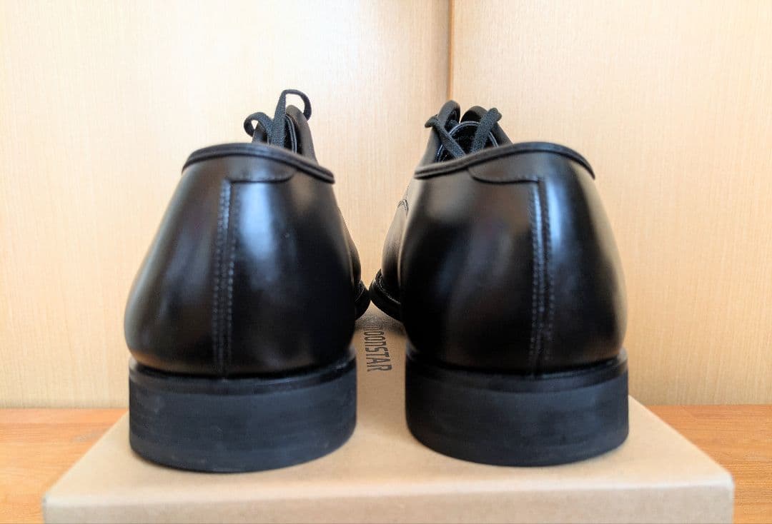 三陽山長 「友二郎」 防水 UK9.5 ブラック ストレートチップ