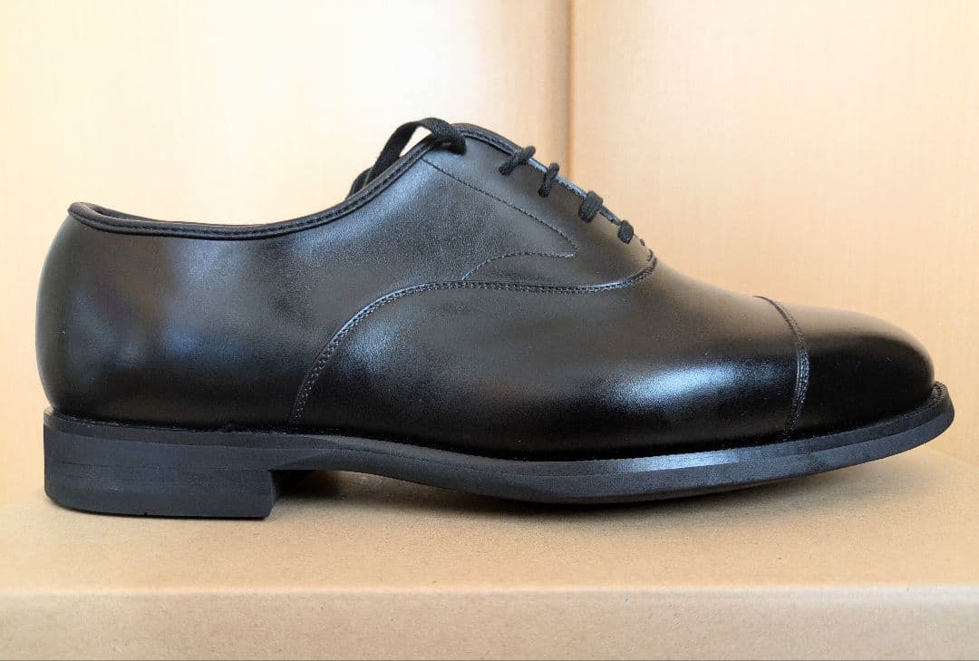 三陽山長 「友二郎」 防水 UK9.5 ブラック ストレートチップ