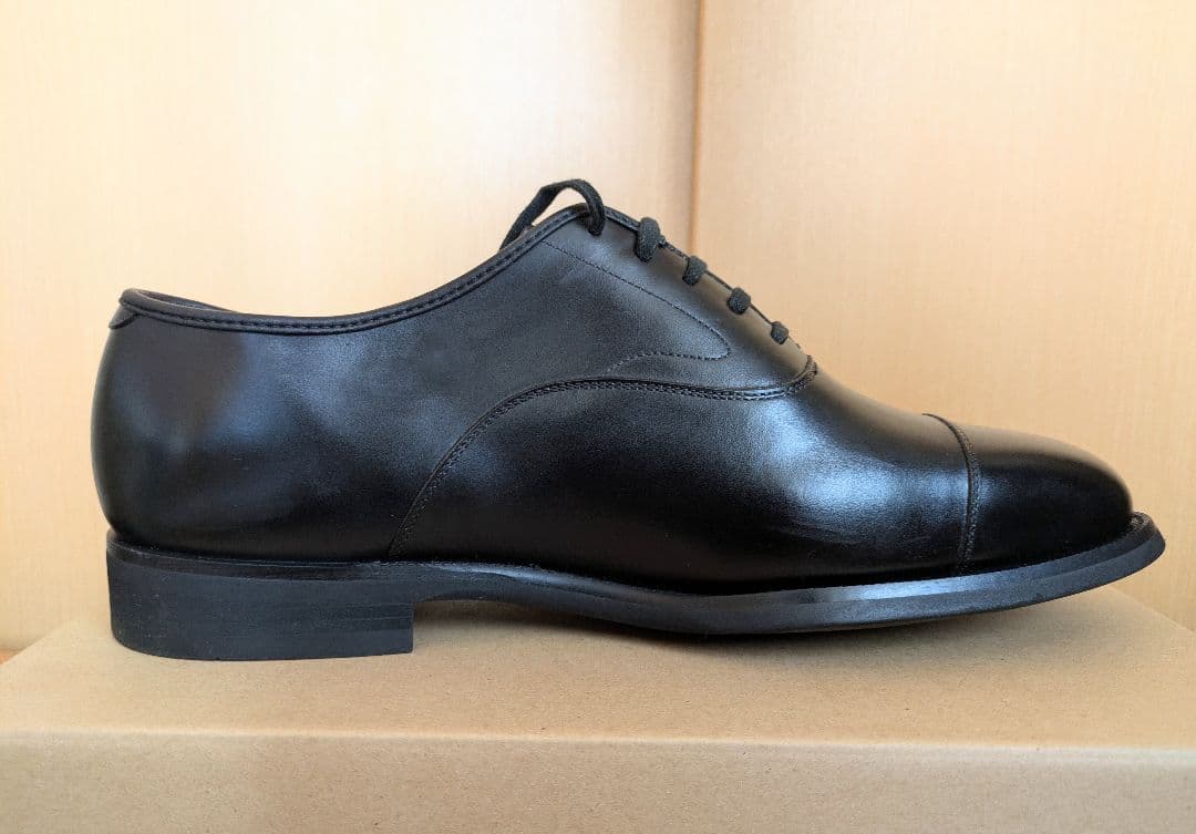 三陽山長 「友二郎」 防水 UK9.5 ブラック ストレートチップ