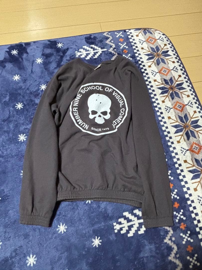 number nine 01ss TIME期 スカルスウェット 散弾銃