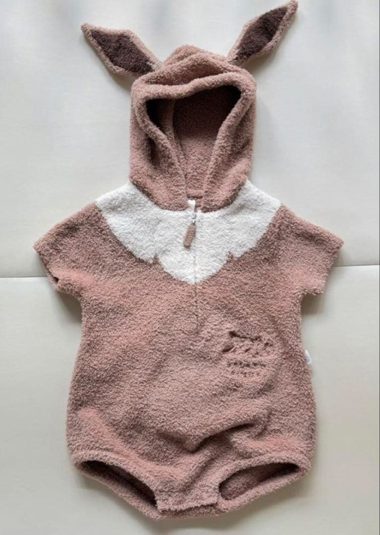 イーブイ フード付きロンパース 70-80サイズ