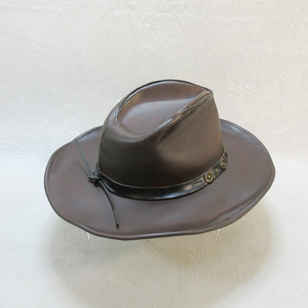 ✨米国製/メタルコンチョ付✨ HENSHEL 本革 カウボーイハット Mサイズ