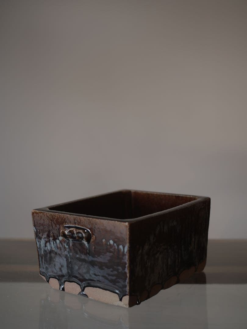 会津本郷焼 にしん鉢 民藝 ニシン鉢 角鉢 陶器 陶芸 焼物 古家具 古物