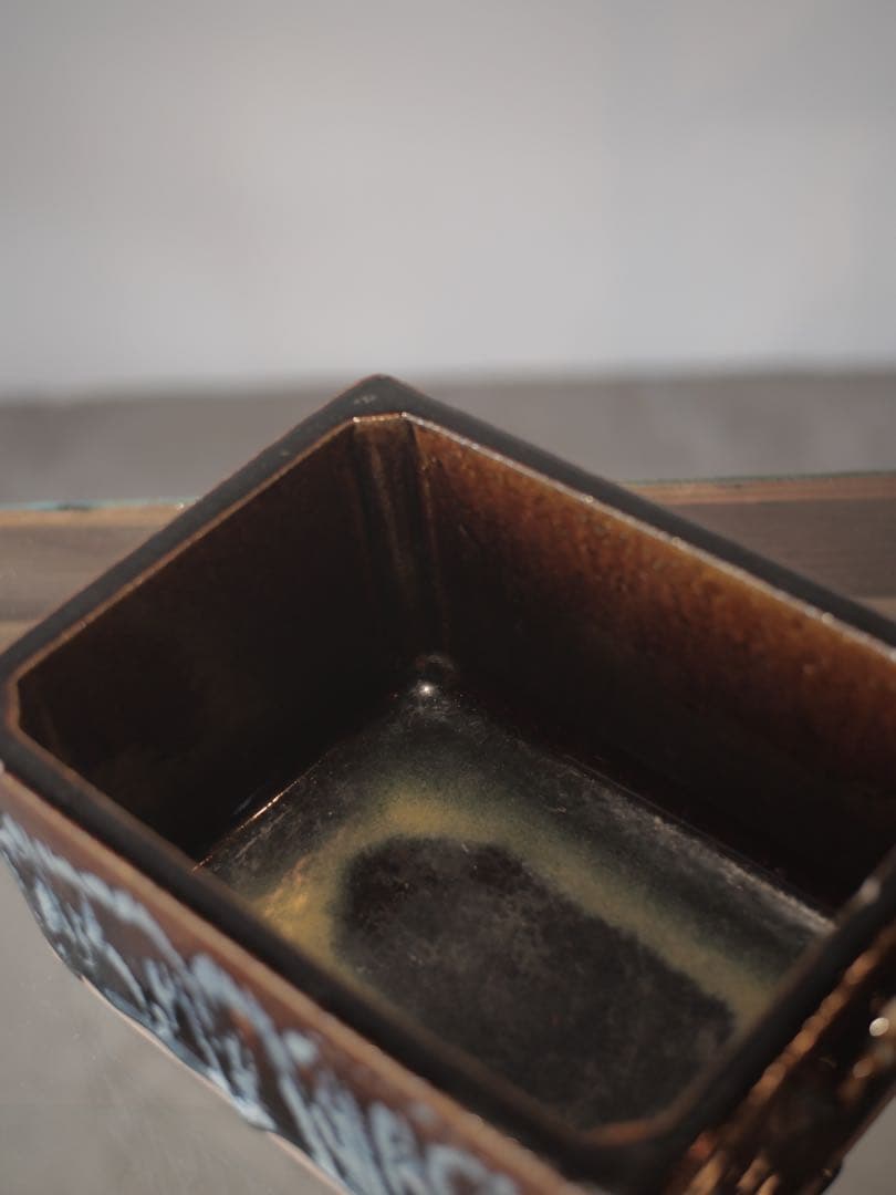 会津本郷焼 にしん鉢 民藝 ニシン鉢 角鉢 陶器 陶芸 焼物 古家具 古物