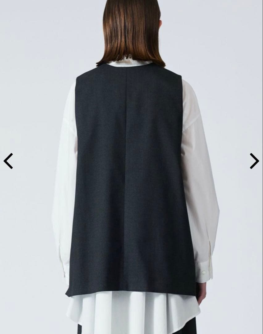 mizuiro ind ディープVネックワイドベスト ブラック