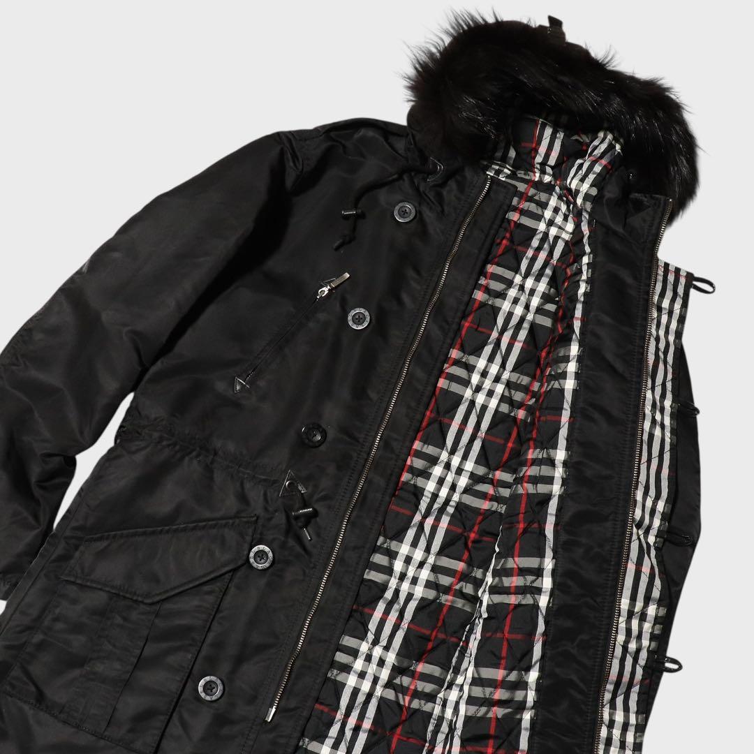 未使用級★L★バーバリーブラックレーベル★モッズコート★BURBERRY★中綿