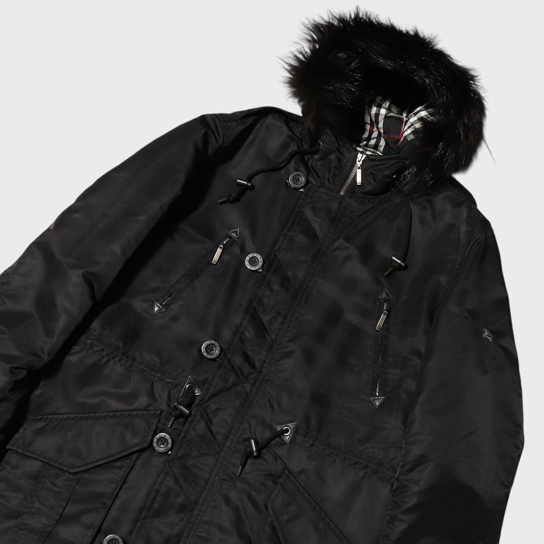 未使用級★L★バーバリーブラックレーベル★モッズコート★BURBERRY★中綿