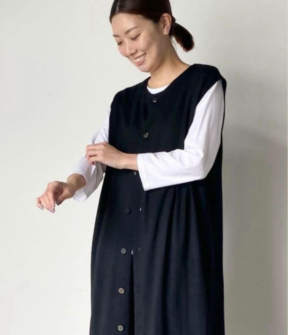 最終値下げ【美品】plantation ウーステッドヤーン　ロングベスト