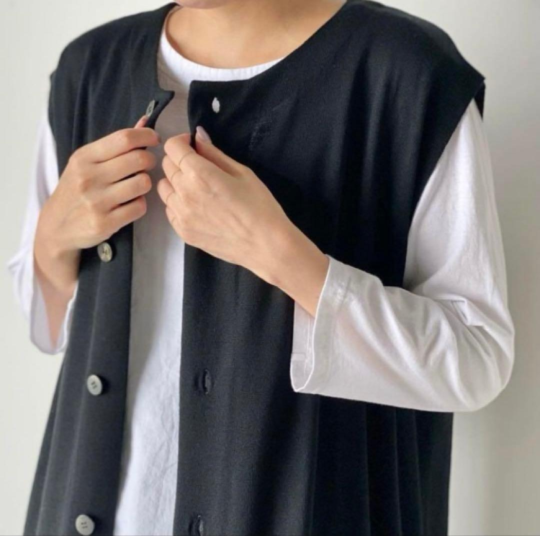 最終値下げ【美品】plantation ウーステッドヤーン　ロングベスト