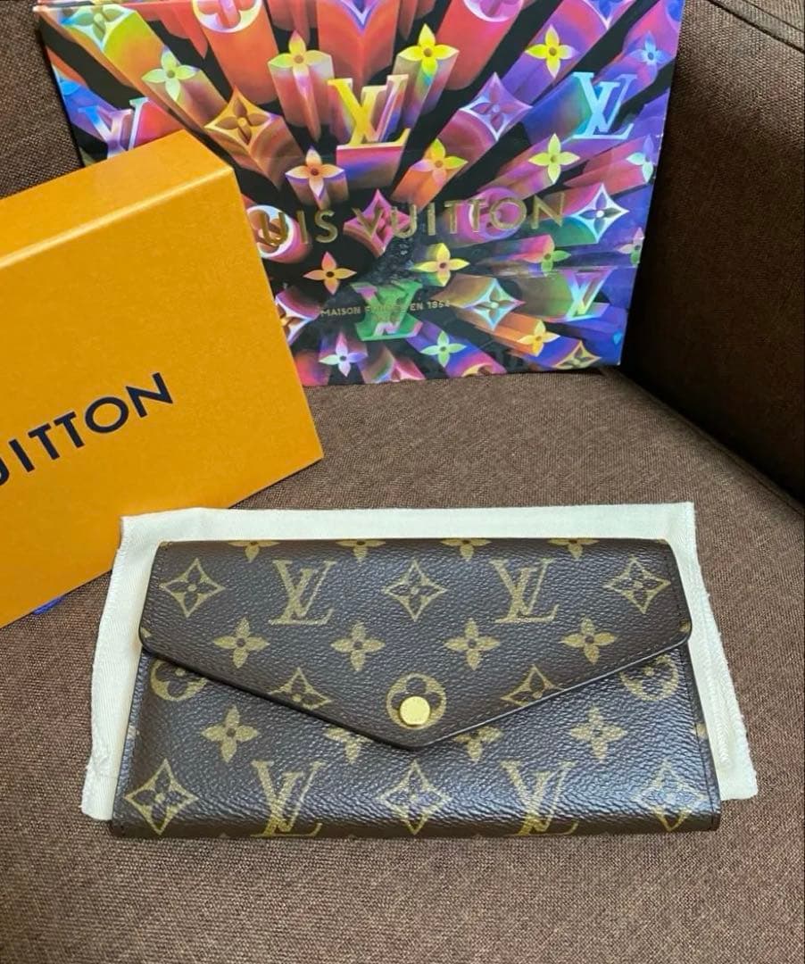 ルイヴィトン　ポルトフォイユ・サラ モノグラム ローズ・バレリーヌ 長財布