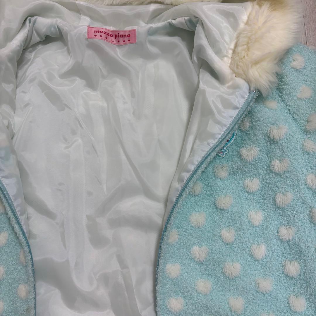 mezzo piano フリースジャケット 水色 52