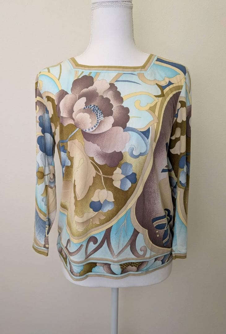 【未使用】LEONARD レオナール カットソー 花柄 カンカン L