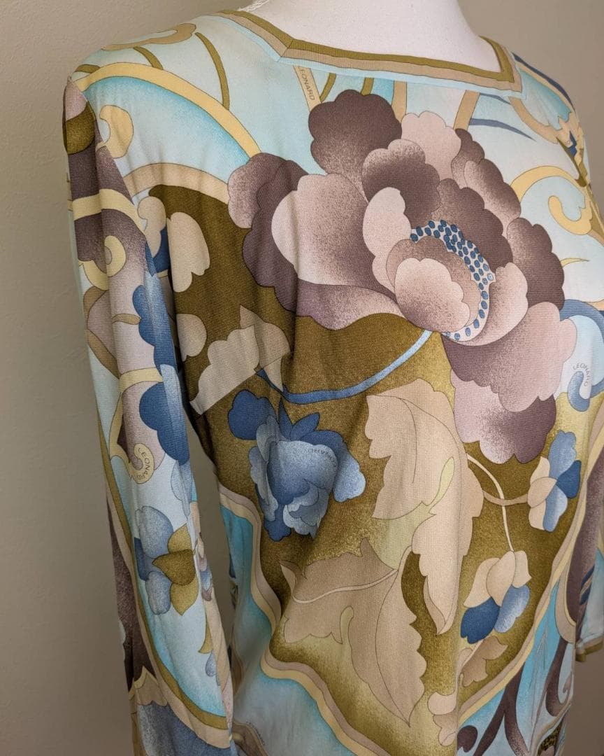 【未使用】LEONARD レオナール カットソー 花柄 カンカン L