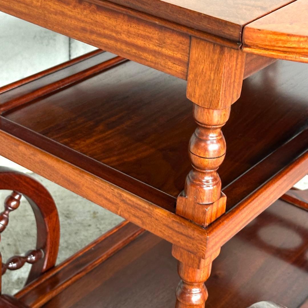 ✦ミッドセンチュリー✦ローズウッド製バーカート　キッチンワゴン バタフライ開閉式